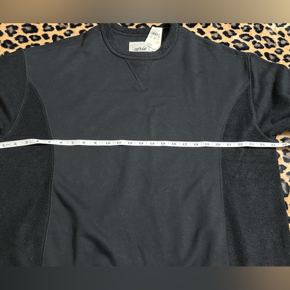 aerie Black Women's Crewneck Sweatshirt size small - Picture 3 of 7